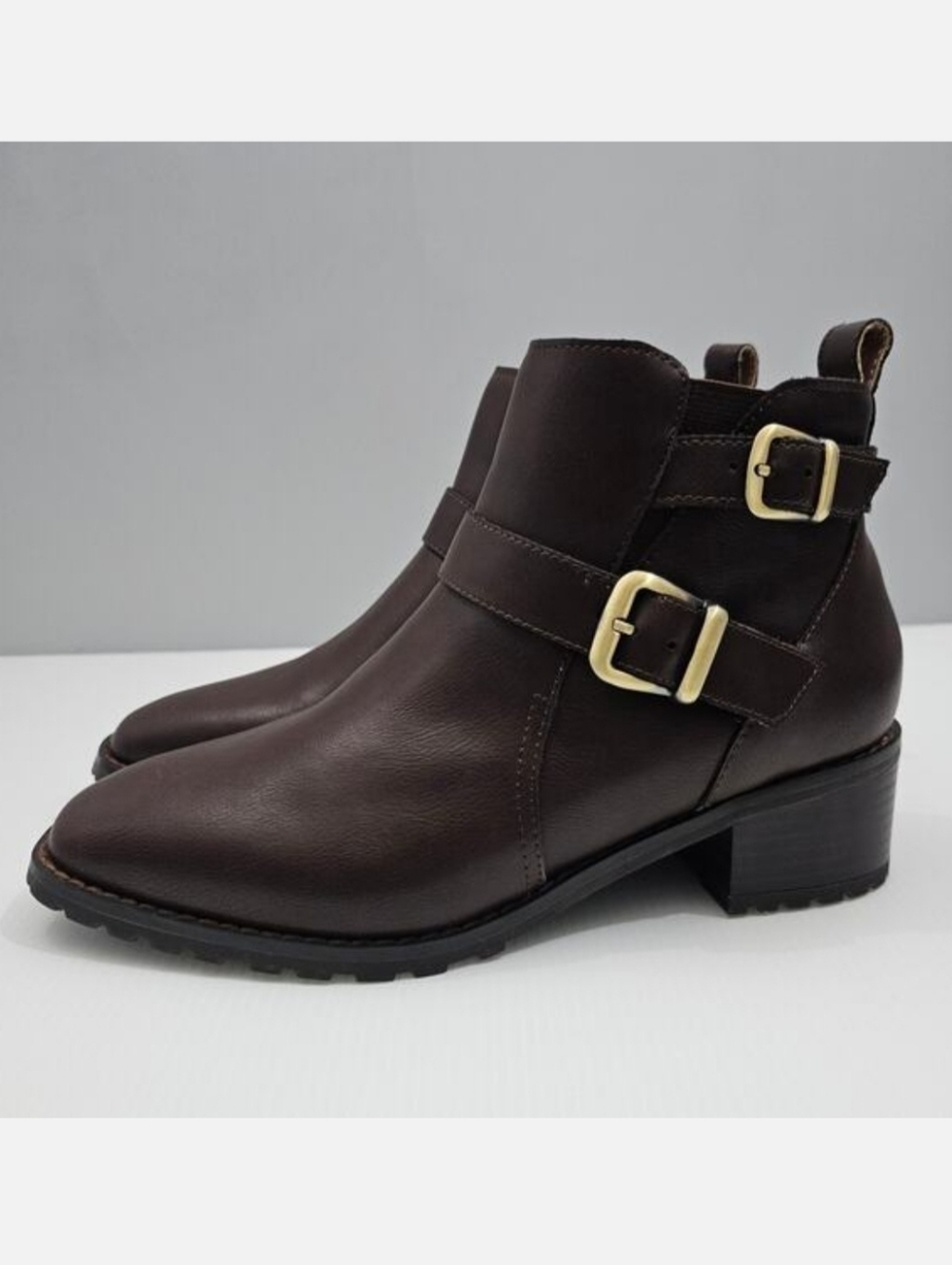 Blondo Shantel Waterproof Moto Ankle Boot Womens 8 Brown Leather Western NEW